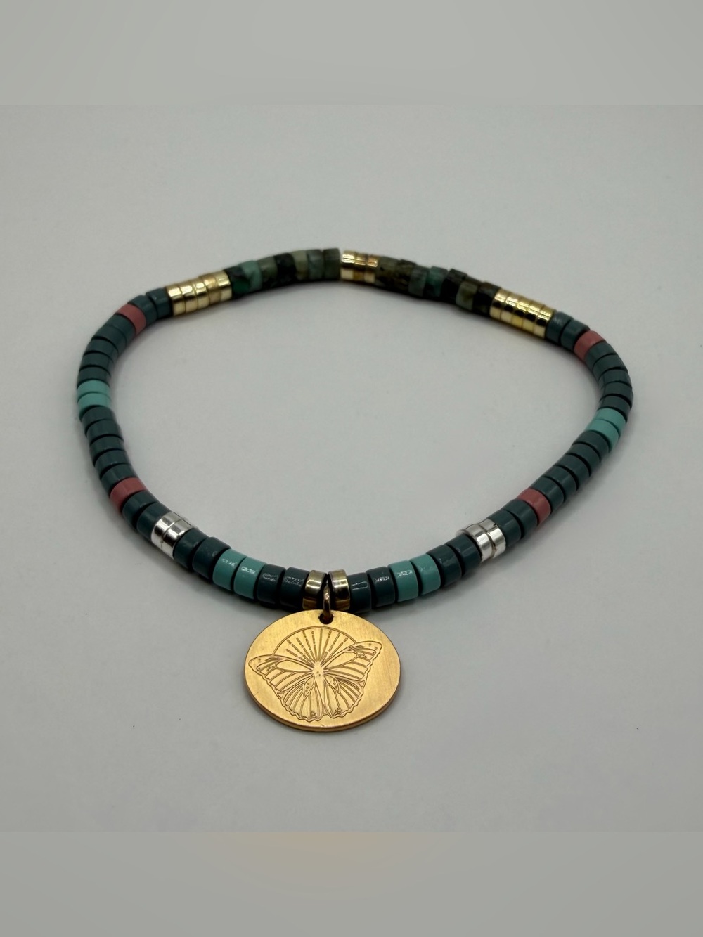 Stone Of Transformation Beaded Butterfly Bracelet
